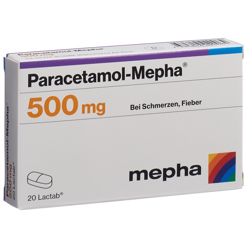 PARACETAMOL Mepha 500 mg, Hauptbild