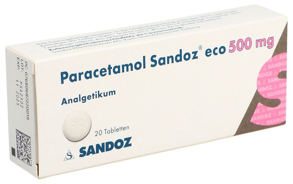 PARACETAMOL Sandoz eco 500 mg, image principale