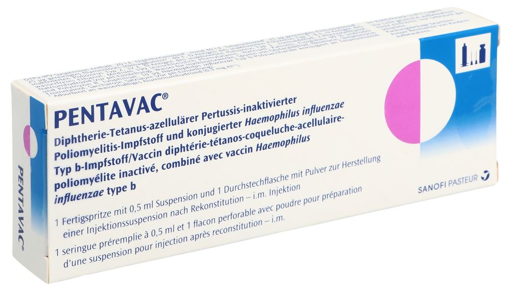 Pentavac Inj Susp Trockensubstanz+Suspension+Nadeln Fertspr 1 Stk, Hauptbild