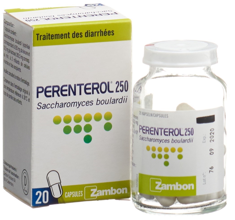 PERENTEROL Kaps 250 mg Glasfl 20 Stk, Bild 3 von 5