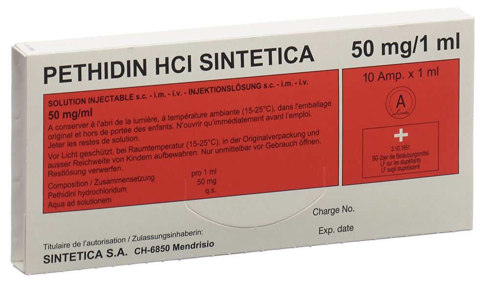 PETHIDINE HCL Sintetica 50 mg/ml, Hauptbild