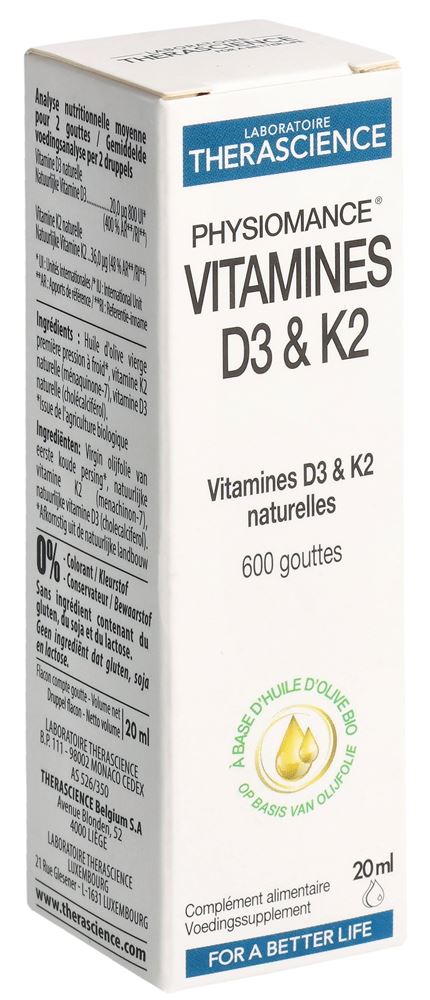 PHYSIOMANCE vitamines D3 & K2