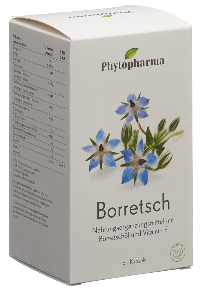 PHYTOPHARMA Borretsch 500 mg