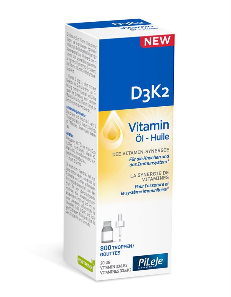 PILEJE D3K2 vitamine huile