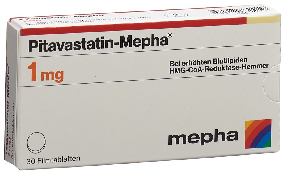PITAVASTATIN Mepha 1 mg, Hauptbild