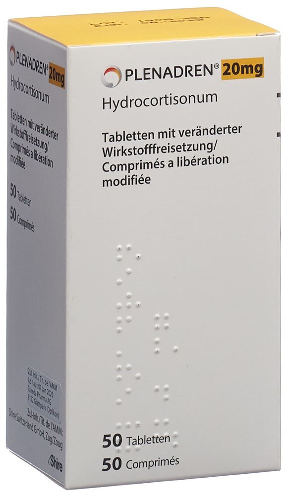 PLENADREN cpr ret 20 mg à libération modifiée du principe actif bte 50 pce, image principale