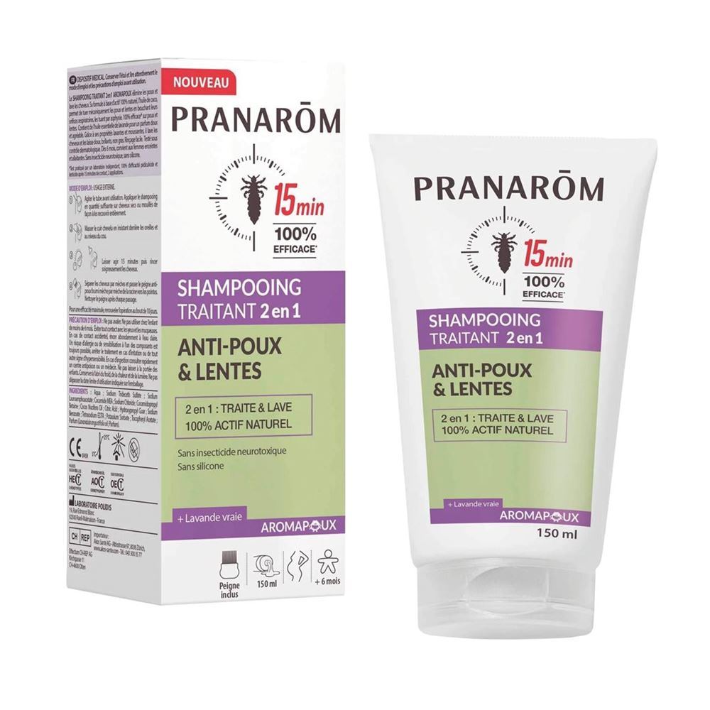 Pranarom Aromapoux shampoing traitant 2en1 anti-poux