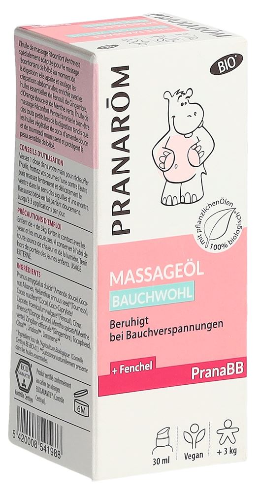 Pranarom PranaBB Huile de massage reconfort ventre