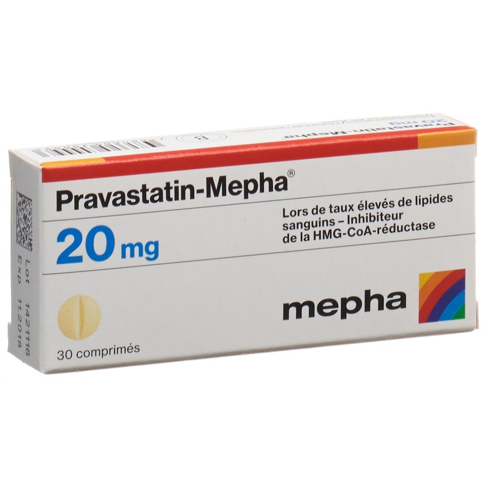 PRAVASTATINE Mepha 20 mg, image 2 sur 2