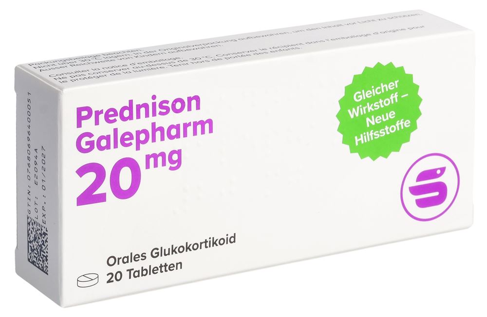 PREDNISONE Galepharm 20 mg, image principale PREDNISONE Galepharm 20 mg, image principale