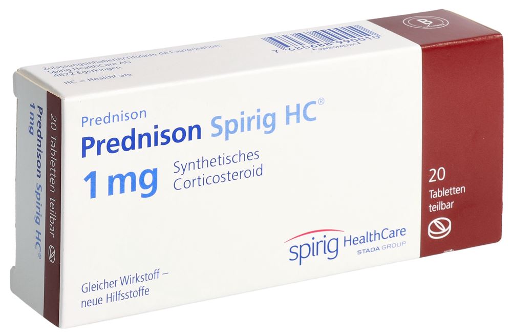 PREDNISONE Spirig HC 1 mg, image principale PREDNISONE Spirig HC 1 mg, image principale