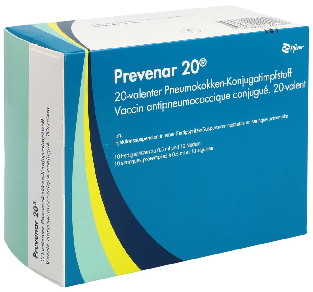 PREVENAR Inj Susp Fertspr 0.5 ml, Hauptbild