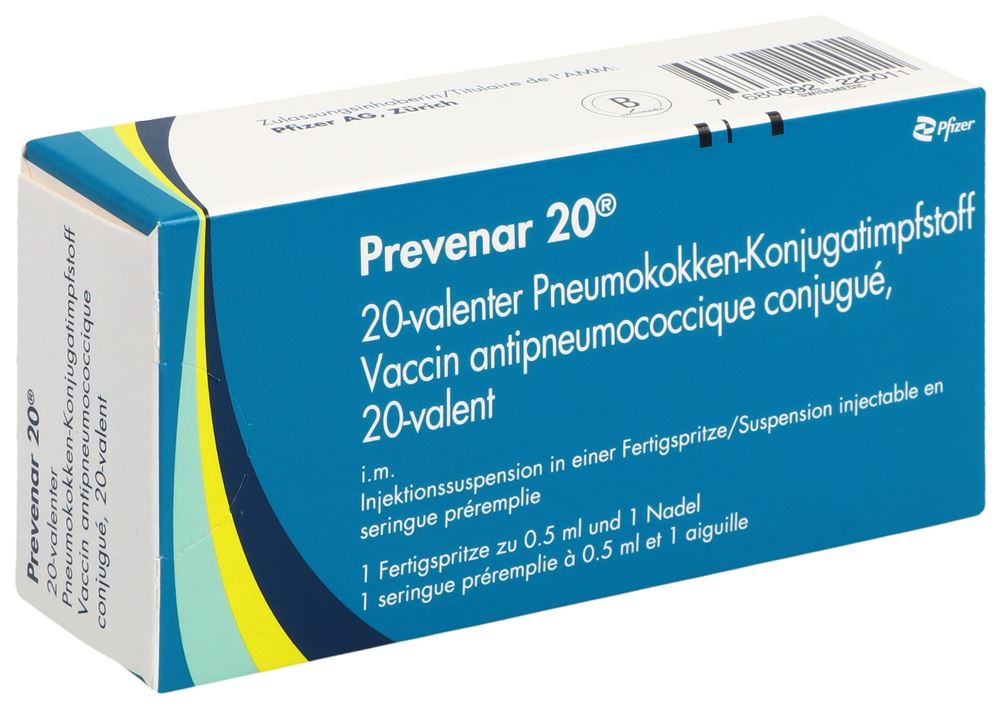 PREVENAR Inj Susp Fertspr 0.5 ml, Hauptbild