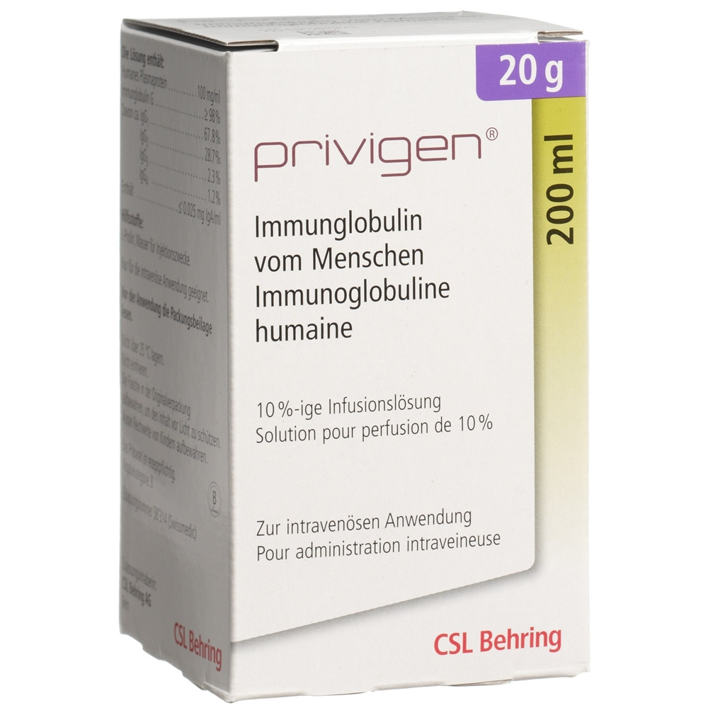PRIVIGEN Inf Lös 20 g/200ml i.v. Durchstf 200 ml, Hauptbild
