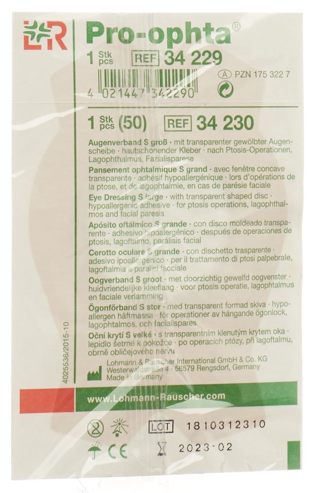 PRO OPHTA Augenverband S