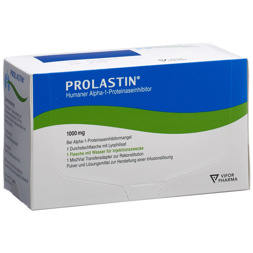 PROLASTIN subst sèche 1 g avec solvant flacon incl. Mix2Vial set de transfer flac 1 pce, image principale