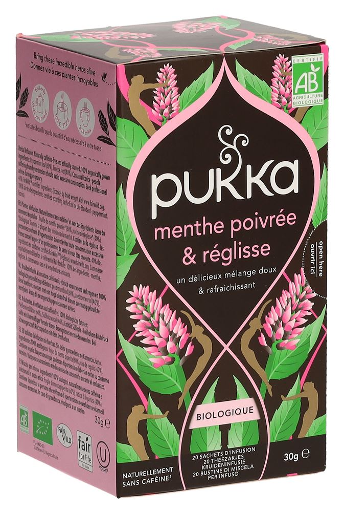 PUKKA Menthe poivrée et réglisse thé