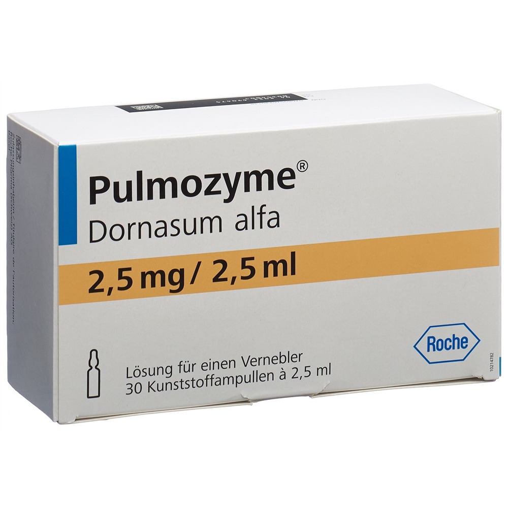 PULMOZYME sol inhal 2.5 mg amp 2.5 ml