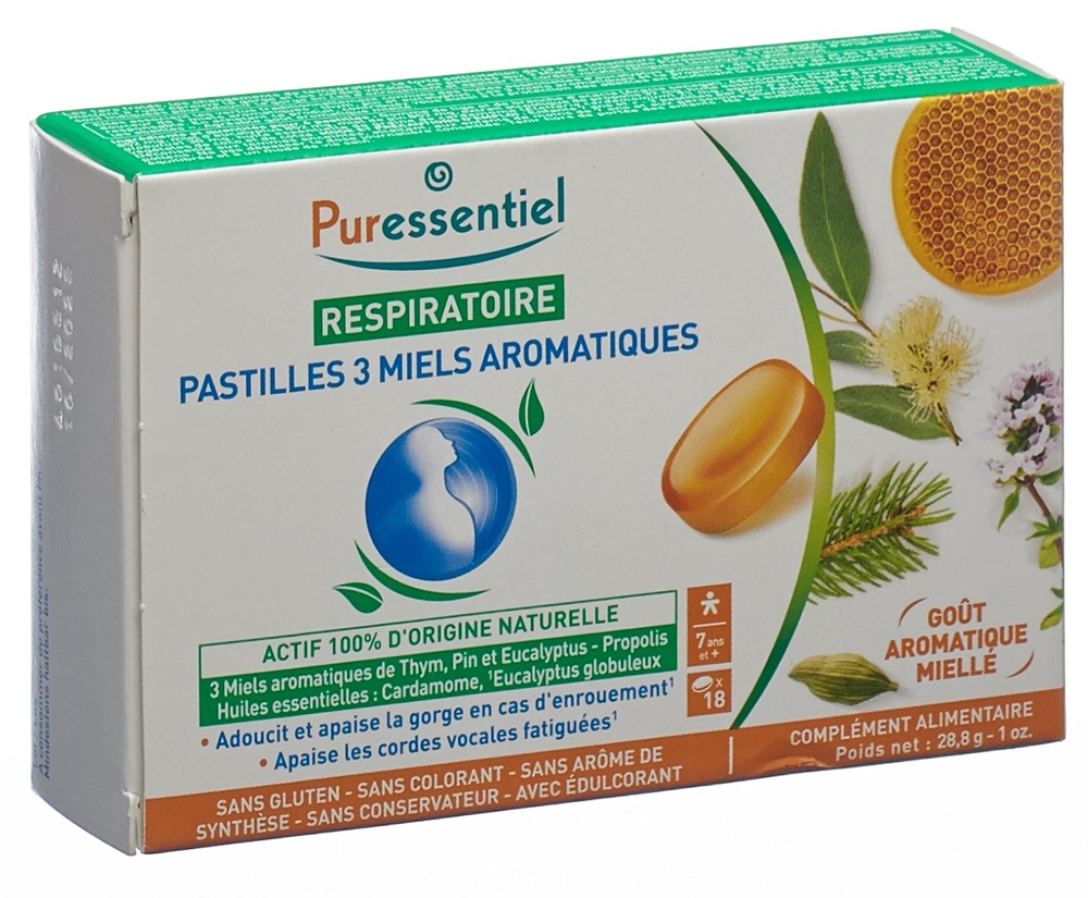 Puressentiel cpr sucer voies respiratoires aux 3 miels 18 pce, image 3 sur 4