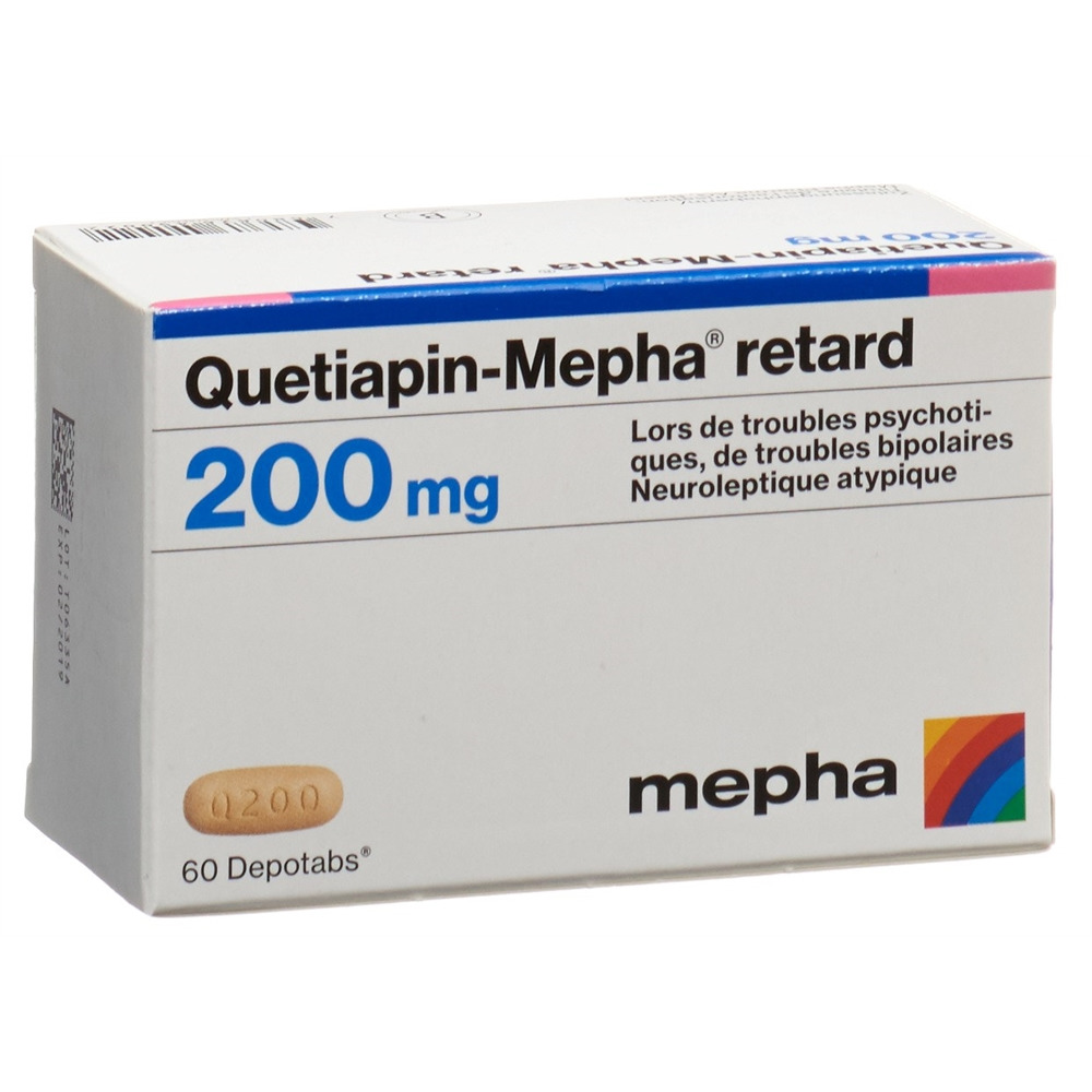 QUETIAPINE retard 200 mg, image 2 sur 2