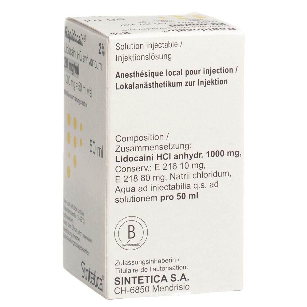 RAPIDOCAIN Inj Lös 1 g/50ml Vial 50 ml, Bild 2 von 2