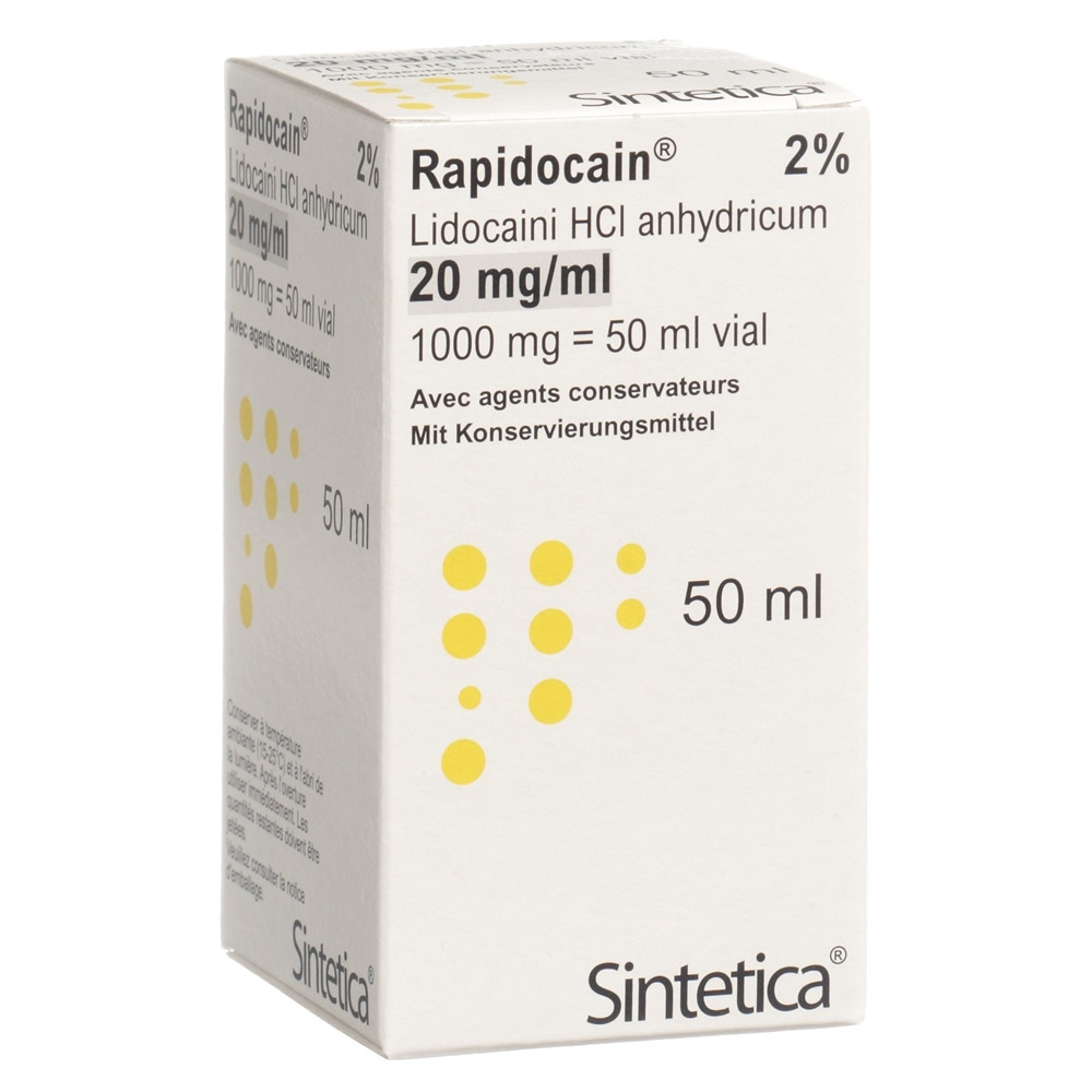 RAPIDOCAIN Inj Lös 1 g/50ml Vial 50 ml, Hauptbild