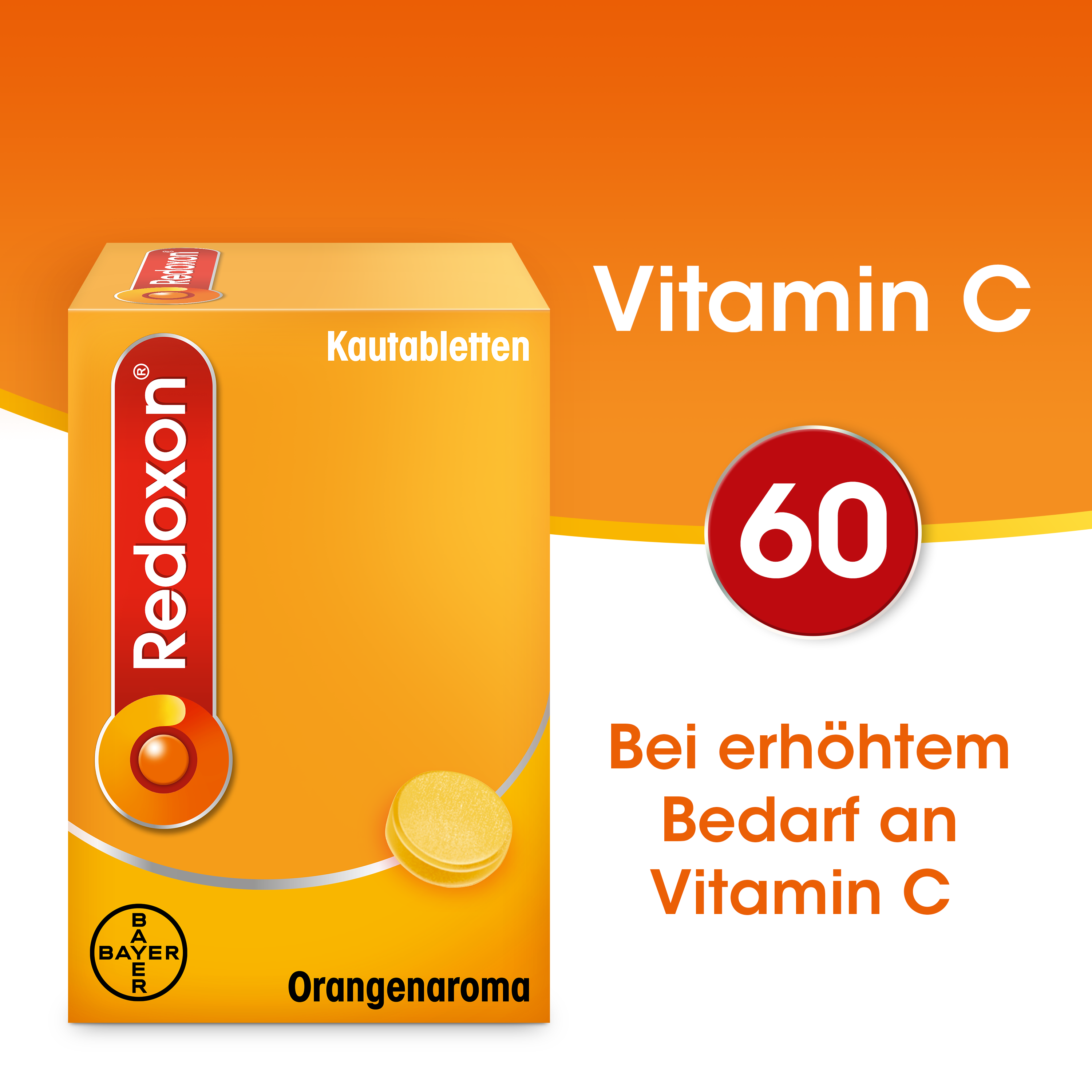 REDOXON cpr croquer 500 mg aromatisés à l'orange sans sucre bte 60 pce, image 2 sur 6