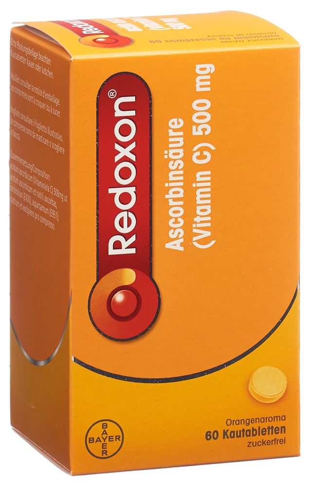 REDOXON Kautabl 500 mg Orangenaroma zuckerfrei Ds 60 Stk, Hauptbild