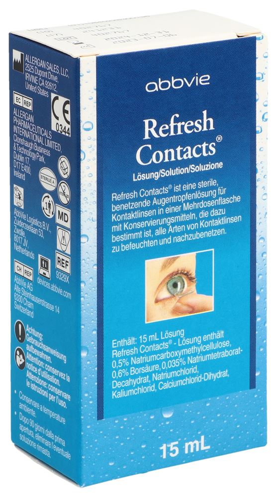 REFRESH Contacts solution d'humidification