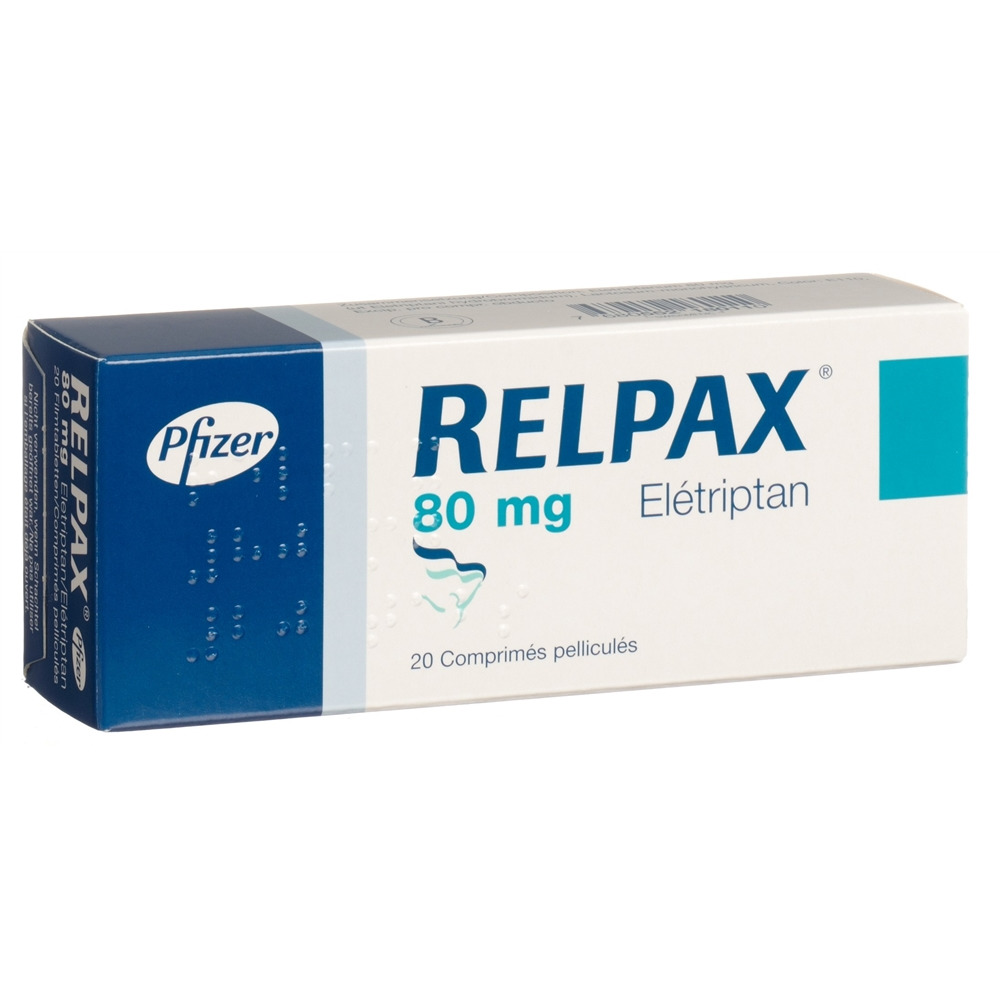 RELPAX cpr pell 80 mg blist 20 pce, image 2 sur 2