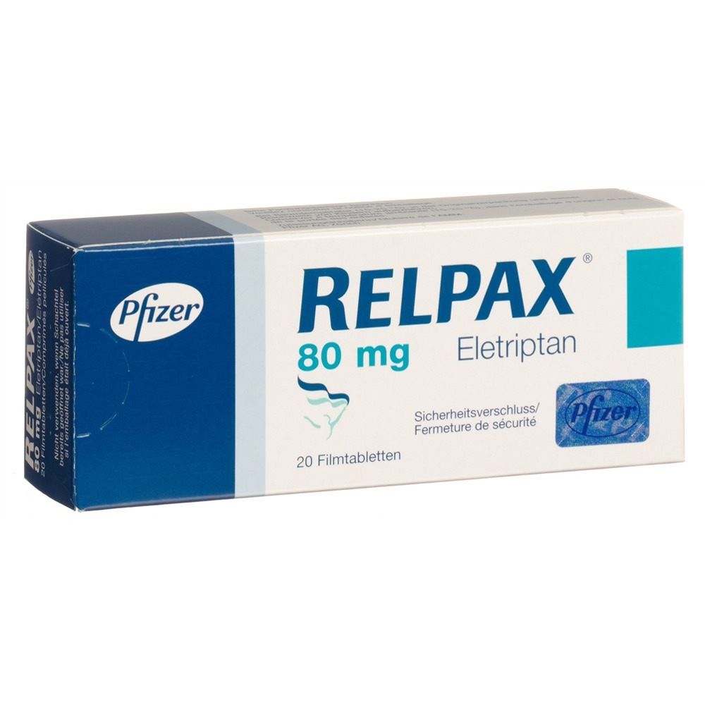 RELPAX cpr pell 80 mg blist 20 pce, image principale