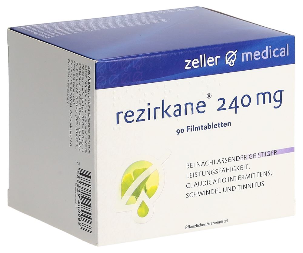 REZIRKANE Filmtabl 240 mg Blist 90 Stk, Hauptbild