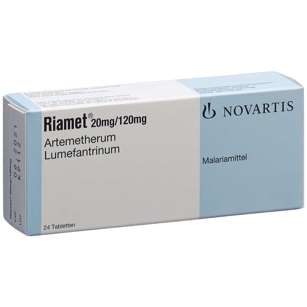 RIAMET cpr 20 mg/120 mg blist 24 pce, image principale