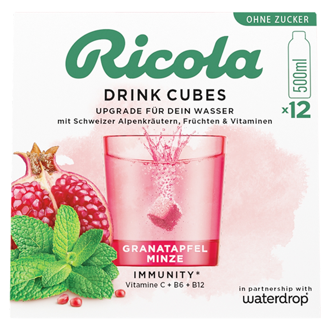Ricola drink cubes