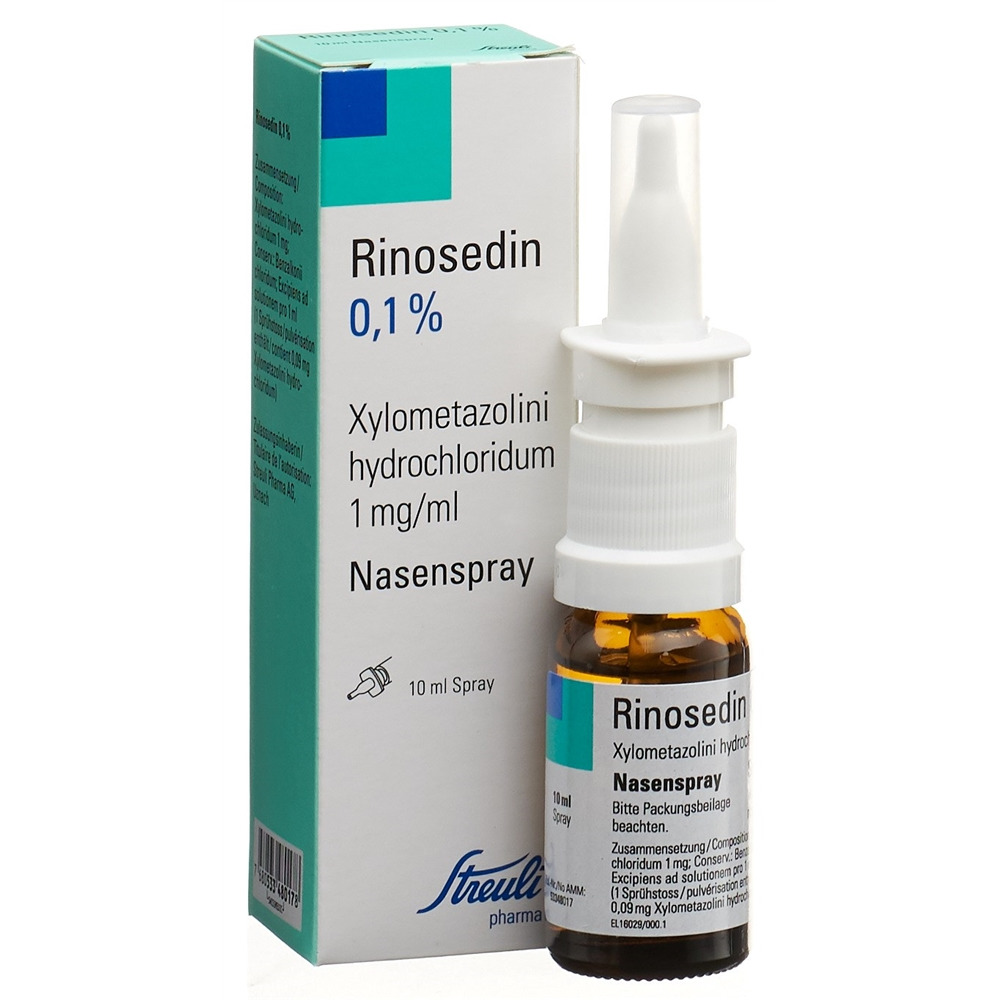 RINOSEDIN Nasenspray 0.1 % Nasenspr 10 ml, Hauptbild