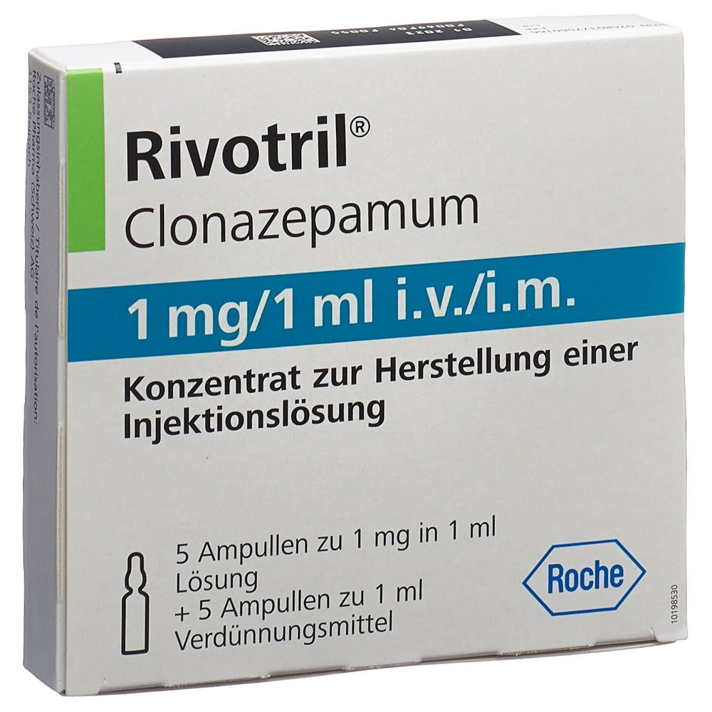 RIVOTRIL conc inj 1 mg amp 1 ml