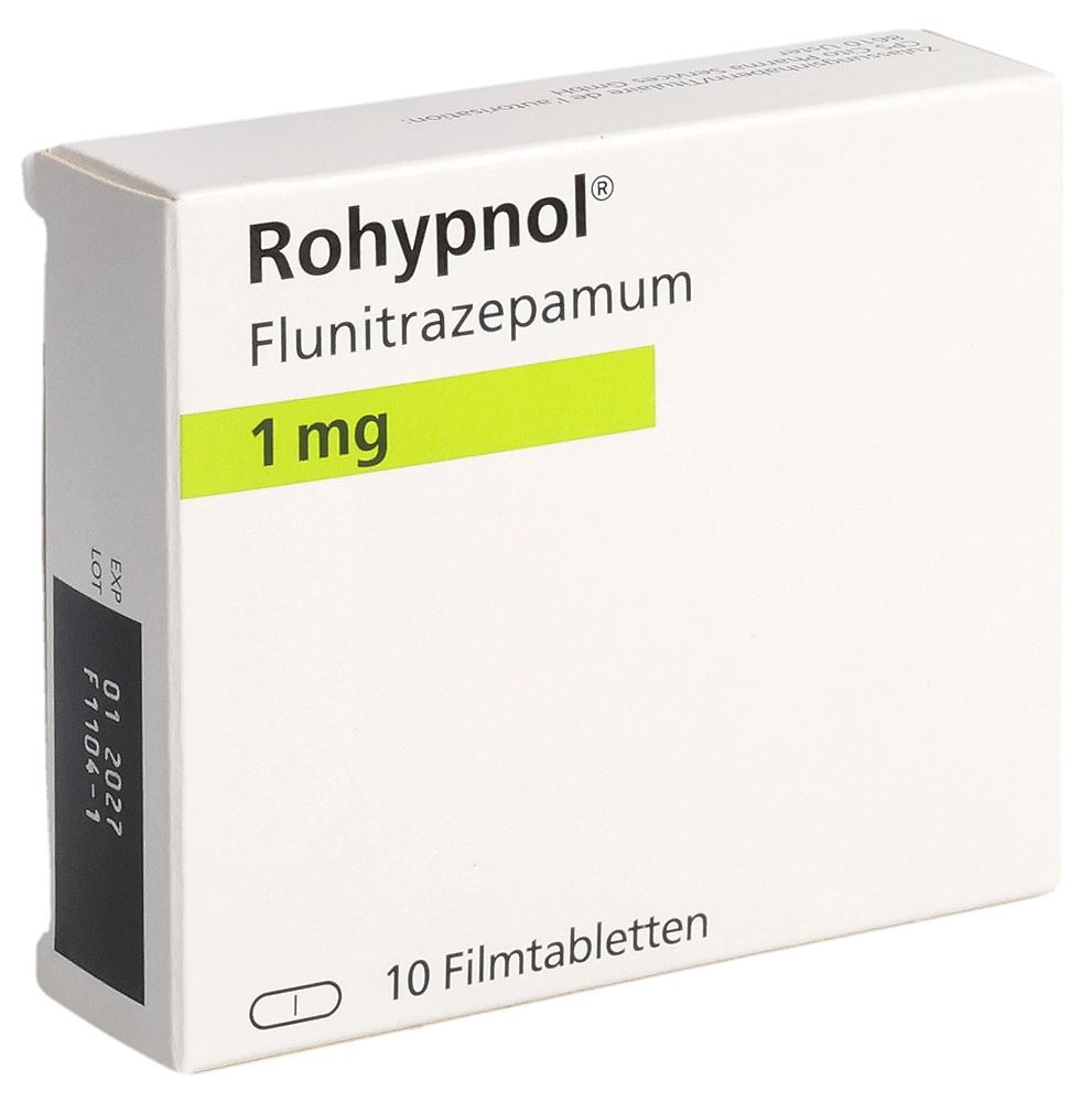ROHYPNOL Filmtabl 1 mg mit Farbzusatz Blist 10 Stk, Hauptbild
