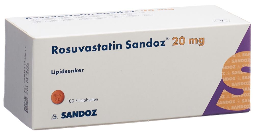 Rosuvastatin Sandoz Sandoz 20 mg, Hauptbild