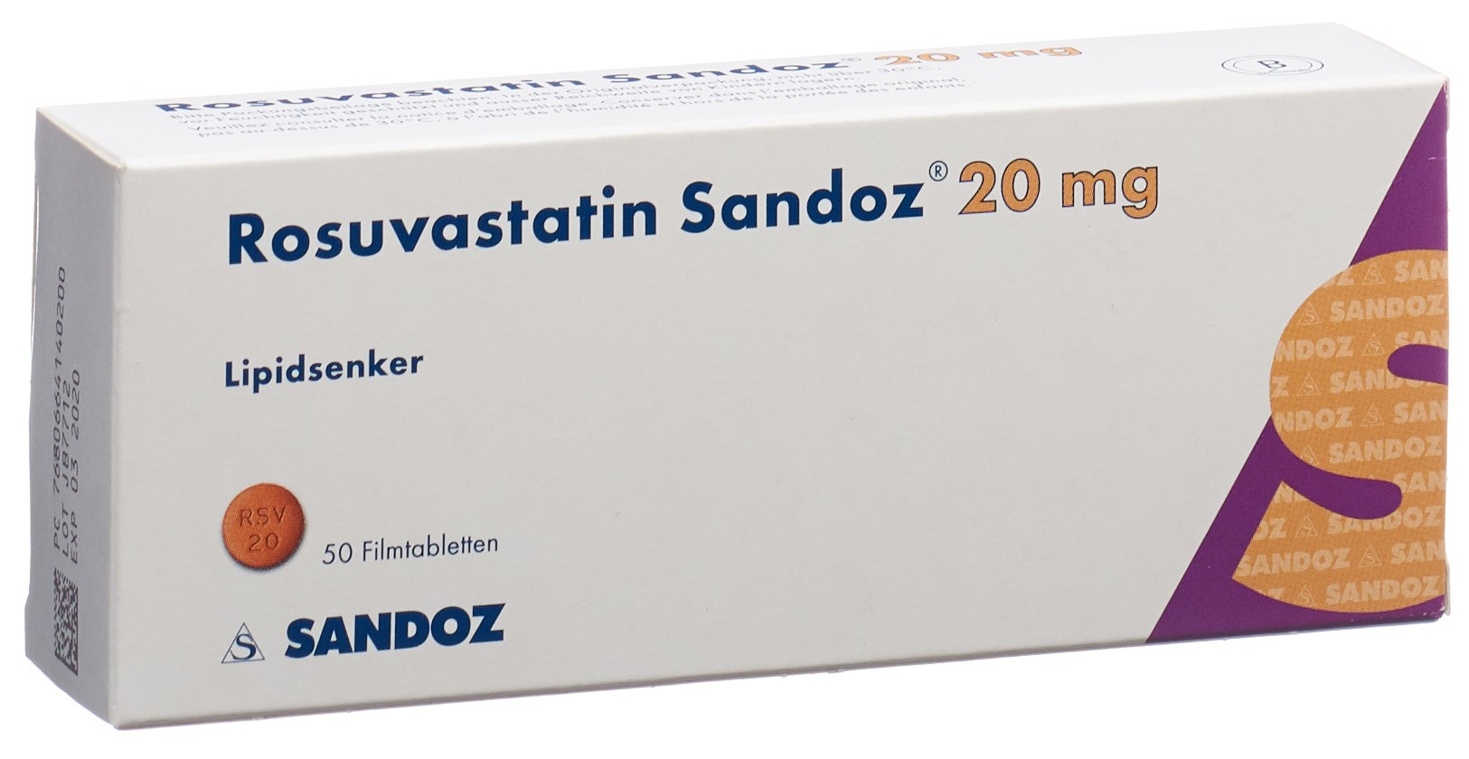 ROSUVASTATINE Sandoz 20 mg, Hauptbild