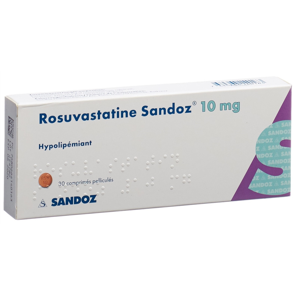 ROSUVASTATINE Sandoz 10 mg, image 2 sur 2