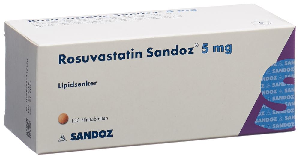 ROSUVASTATINE Sandoz 5 mg, image principale