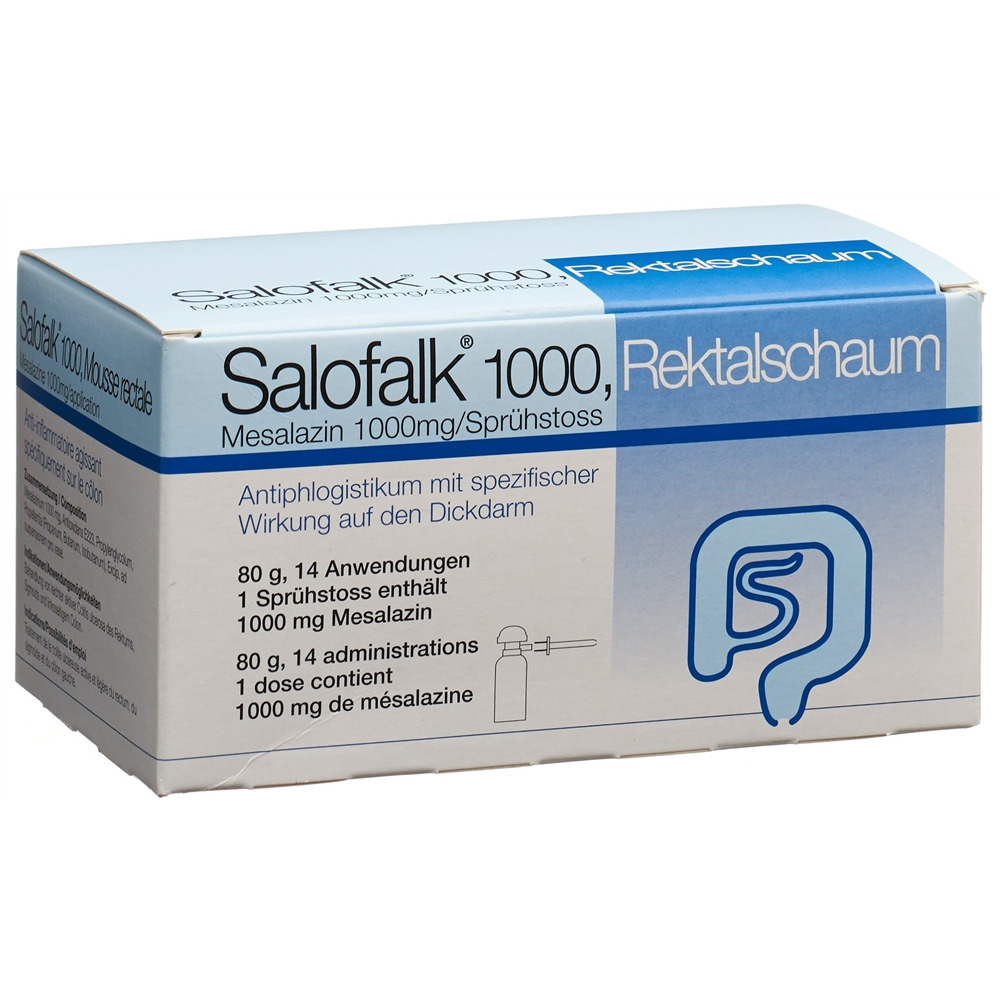 SALOFALK mousse rectale 1000 mg fl 80 g, image principale