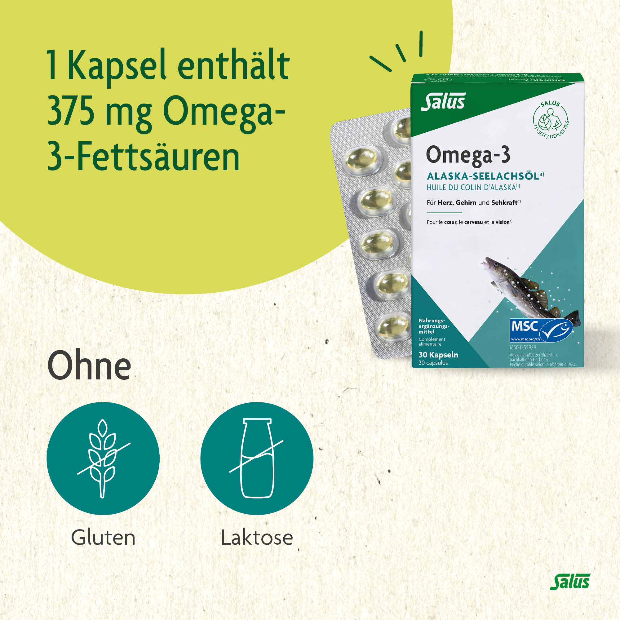 SALUS Omega-3 Alaska-Seelachsöl, Bild 4 von 6