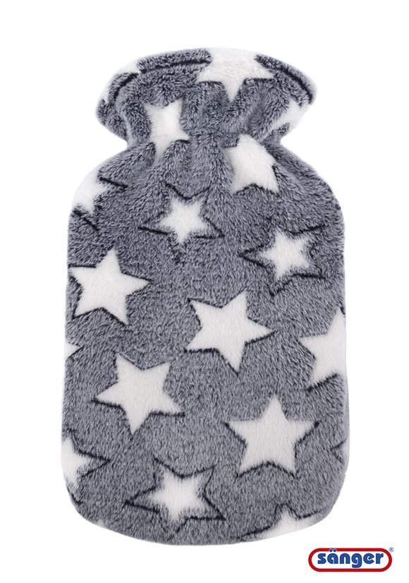 SAENGER bouillotte en caoutchouc naturel avec housse peluche, image principale