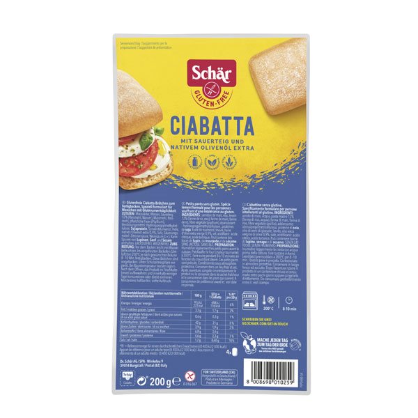 Schär ciabatta pain précuit