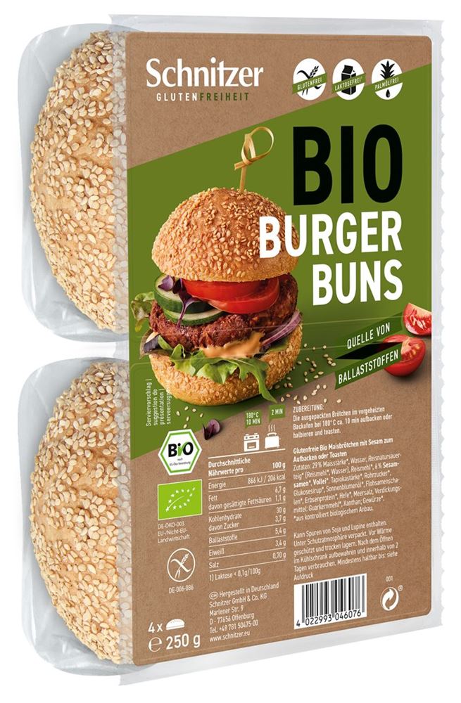 Schnitzer Bio hamburger buns, image principale