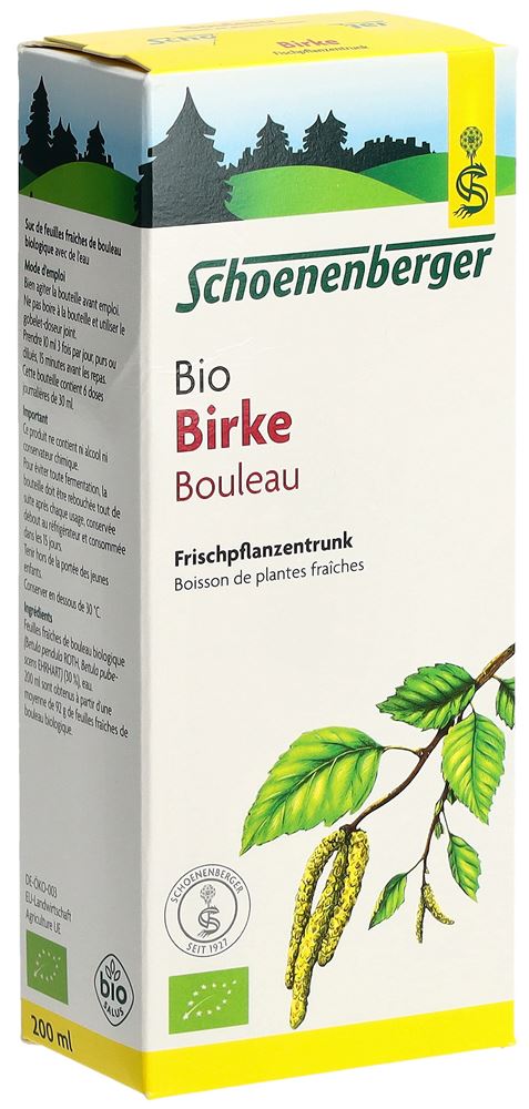 SCHOENENBERGER Bouleau boisson de plantes fraîches, image principale