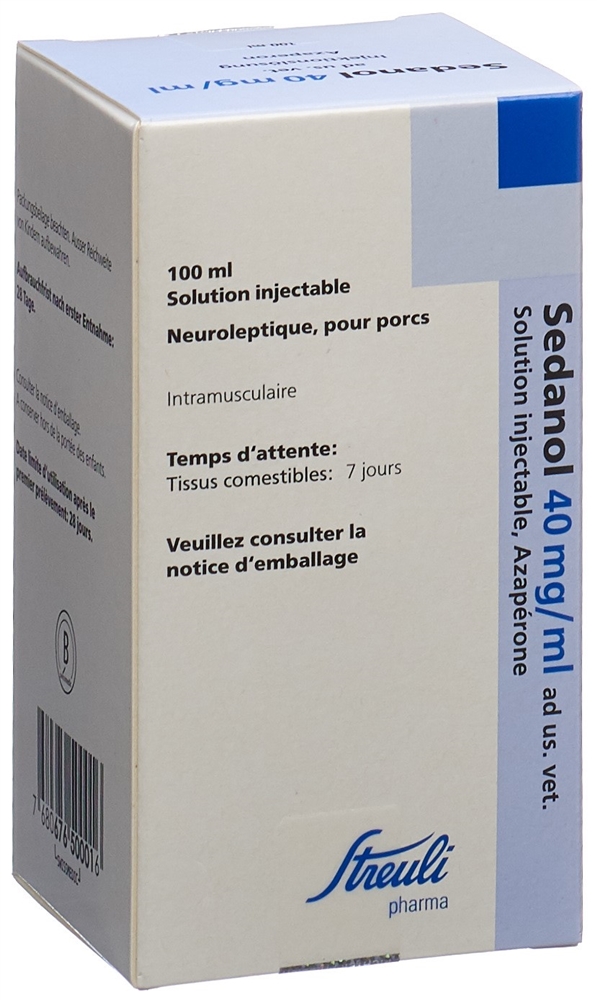 SEDANOL Inj Lös 40 mg/ml ad us vet. Fl 100 ml, Bild 2 von 2