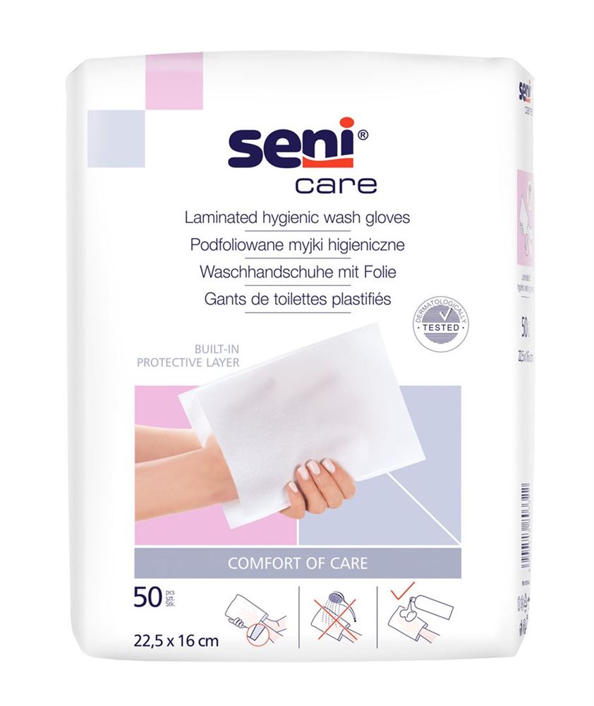 Seni Care Waschhandschuhe, Hauptbild Seni Care Waschhandschuhe, Hauptbild