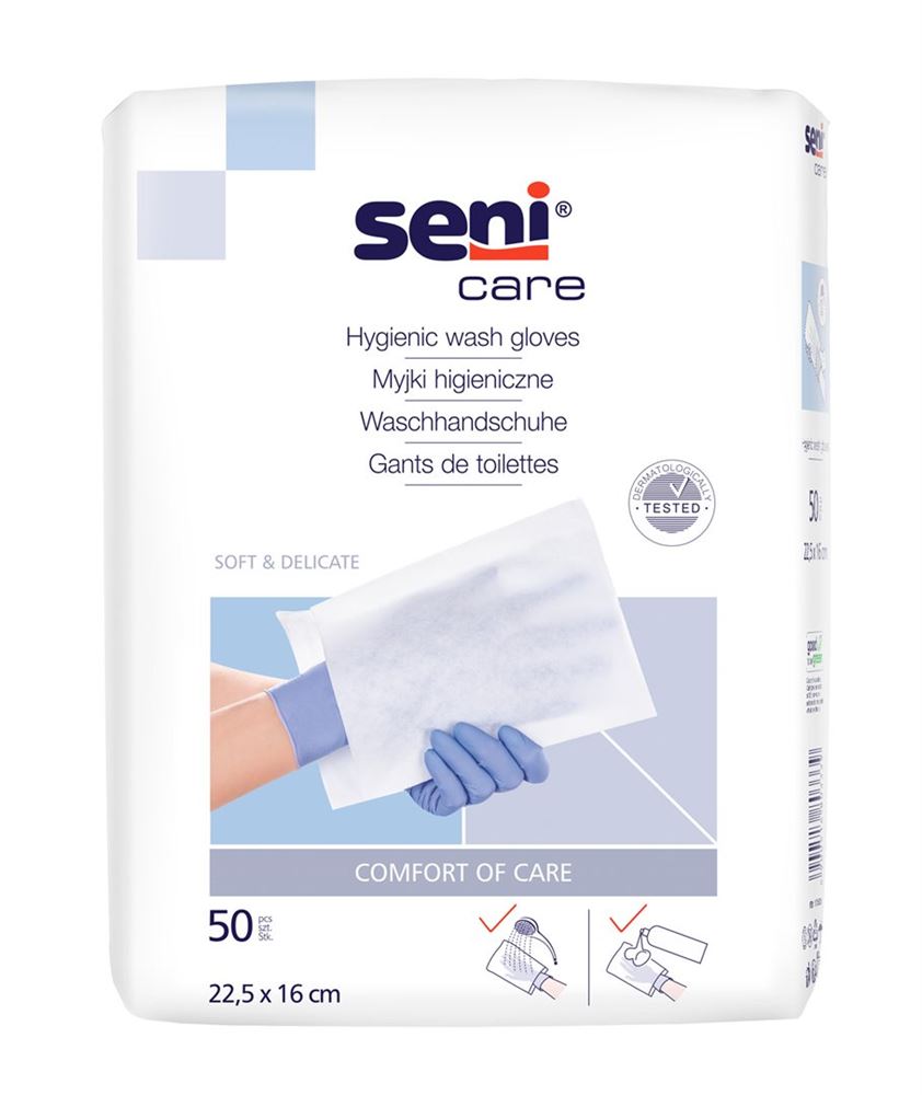 Seni Care Waschhandschuhe, Hauptbild Seni Care Waschhandschuhe, Hauptbild